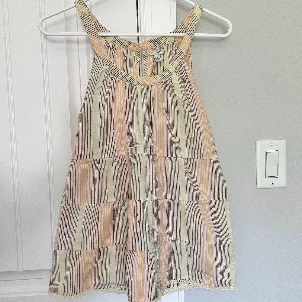 Anthropologie Scoop Halter Tank Top with Tie Back | Size 6